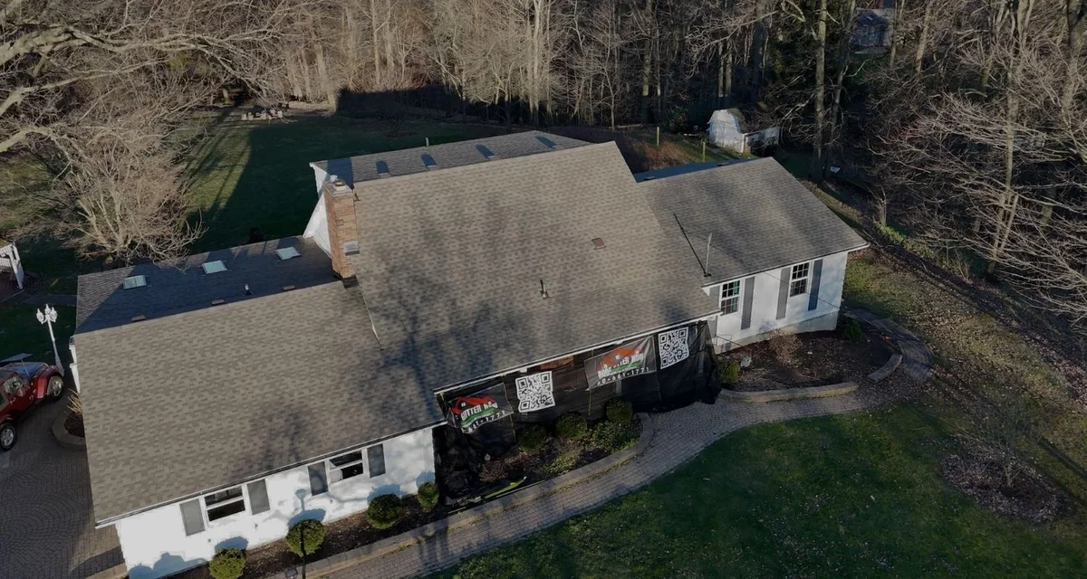 Clean gutters on a Northeast Ohio home