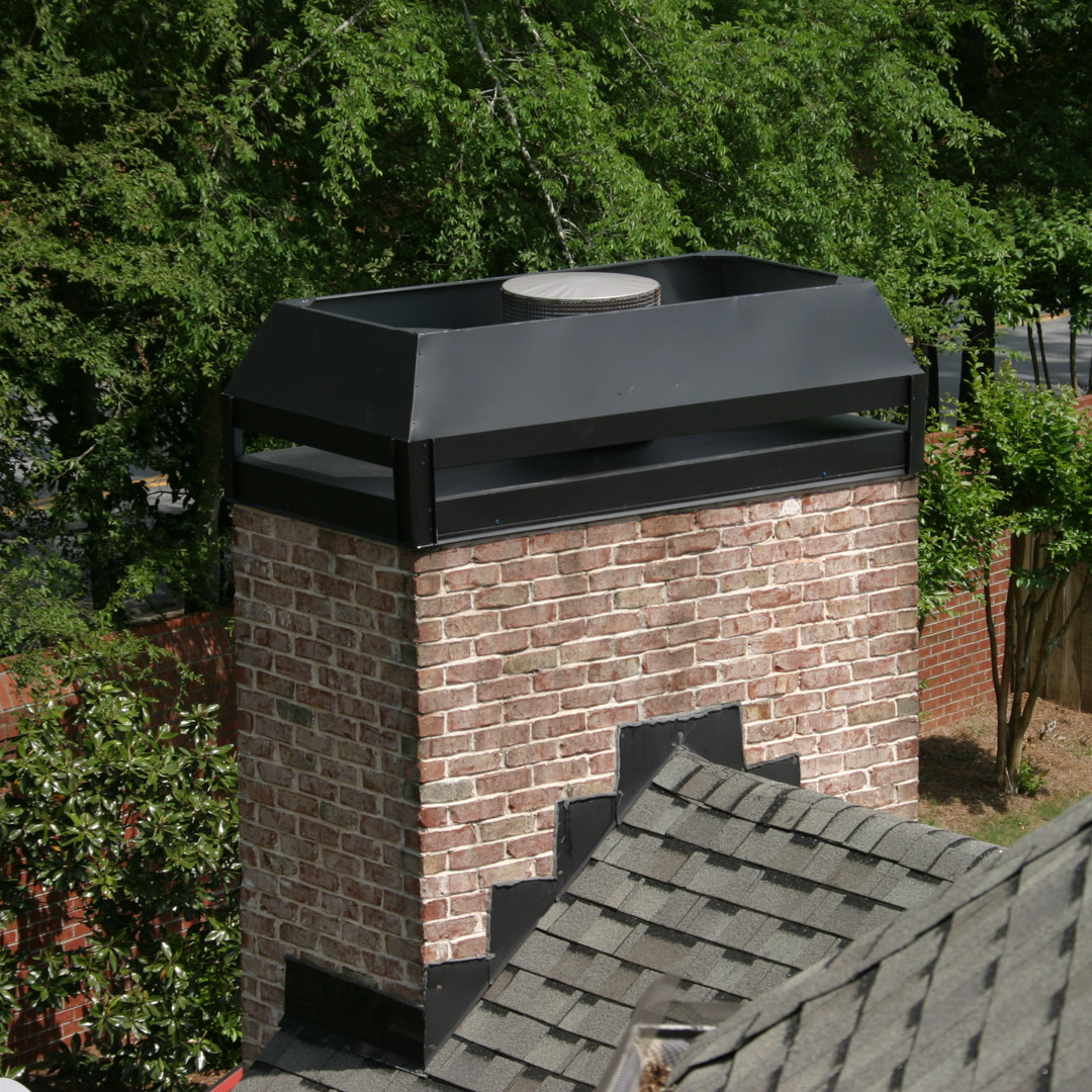 Decorative black metal chimney cap