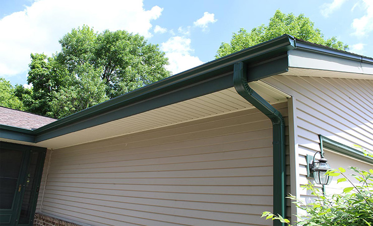 New seamless gutters installed on Northeast Ohio home