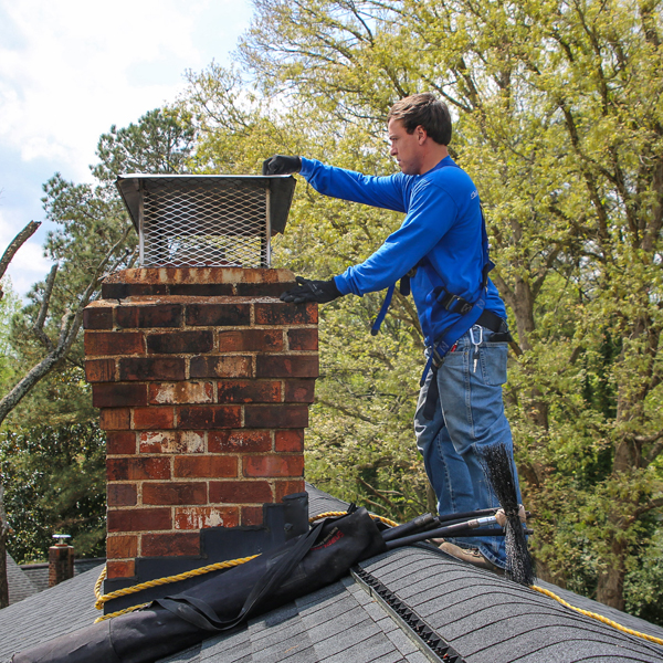 Single flue chimney cap installation Northeast Ohio