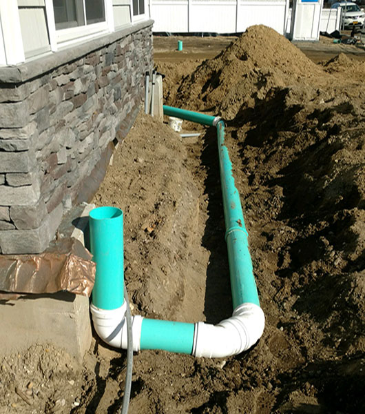 Downspout drainage controlling foundation water Northeast Ohio