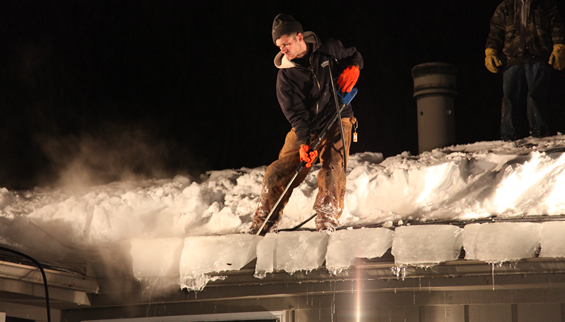 Ice Dam Removal Park City UT | Roof Gutter Now 3 Professional steam ice dam removal in progress in Park City, UT